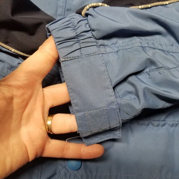 Lands End Zip Windbreaker, Hooded, Pockets, Women's Size M 10-12, Blue Gorp - Picture 8 of 16